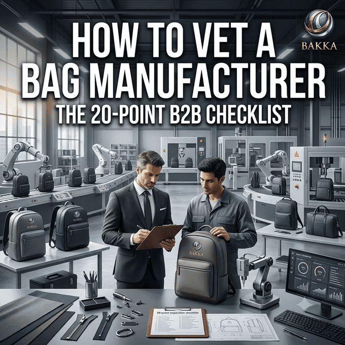 How to Vet a Bag Manufacturer: The Ultimate 20-Point B2B Checklist for Choosing the Right Bag Supplier