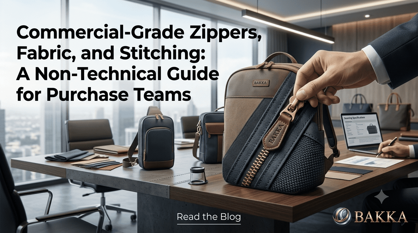 Commercial-Grade Zippers, Fabric, and Stitching: A Non-Technical Guide for Purchase Teams I BAKKA Bags