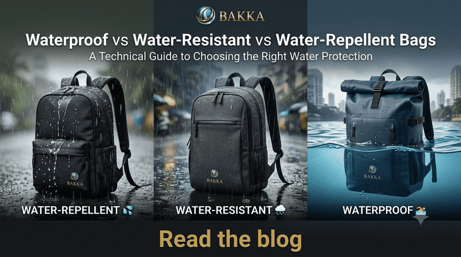 Waterproof vs Water-Resistant vs Water-Repellent Bags: A Technical Guide