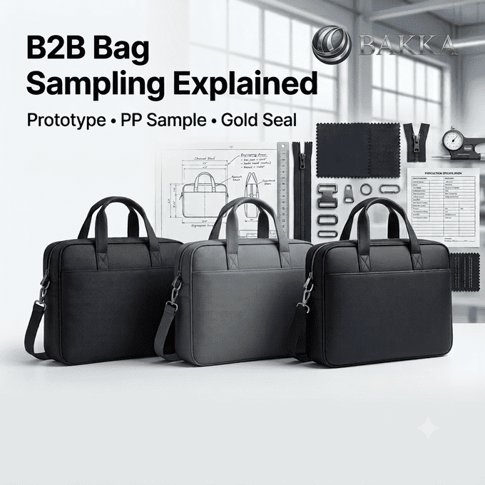 B2B Bag Sampling Explained: Prototype, PP Sample & Gold Seal – The Complete Guide for Indian Buyers (2026)