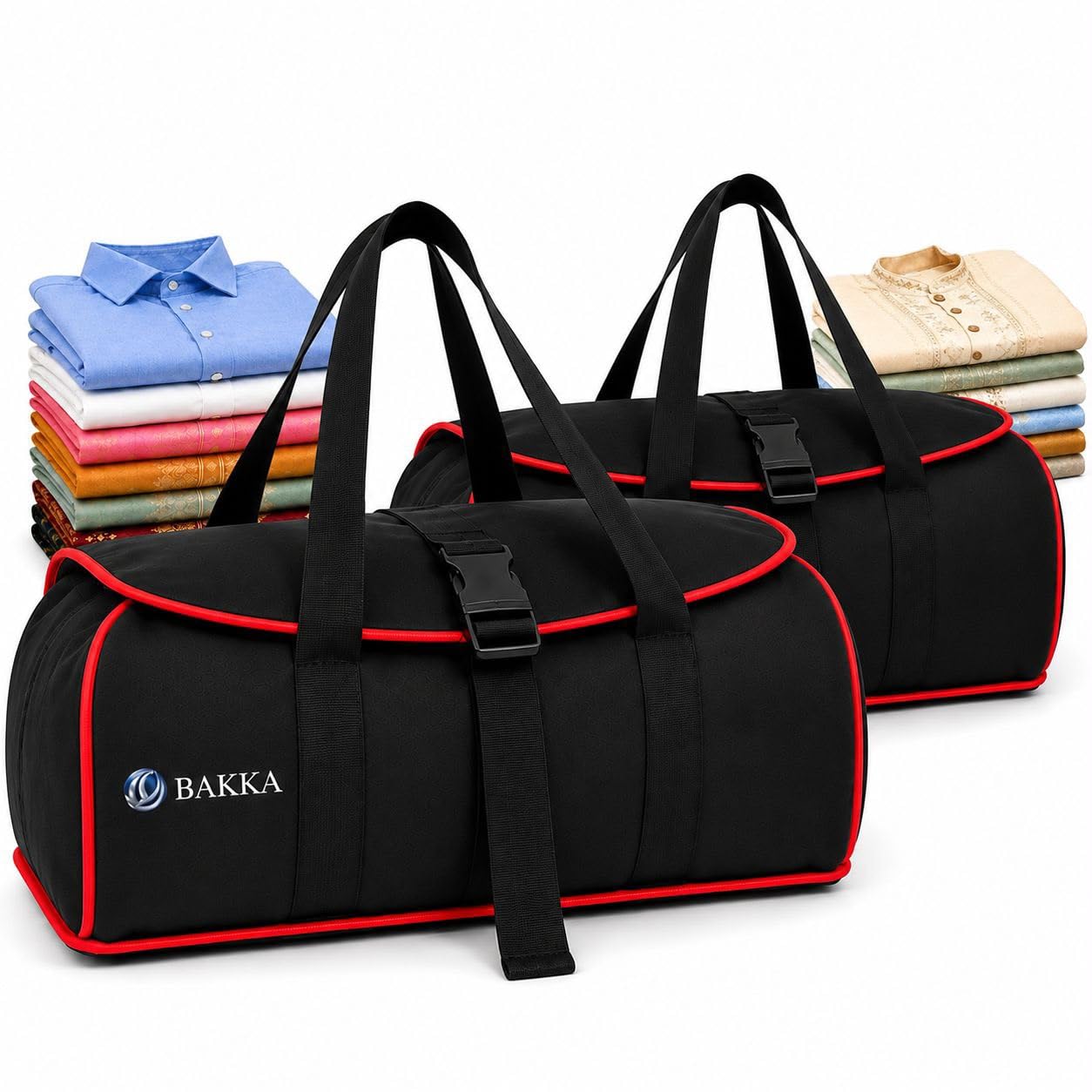 Set of 2 - Black - M