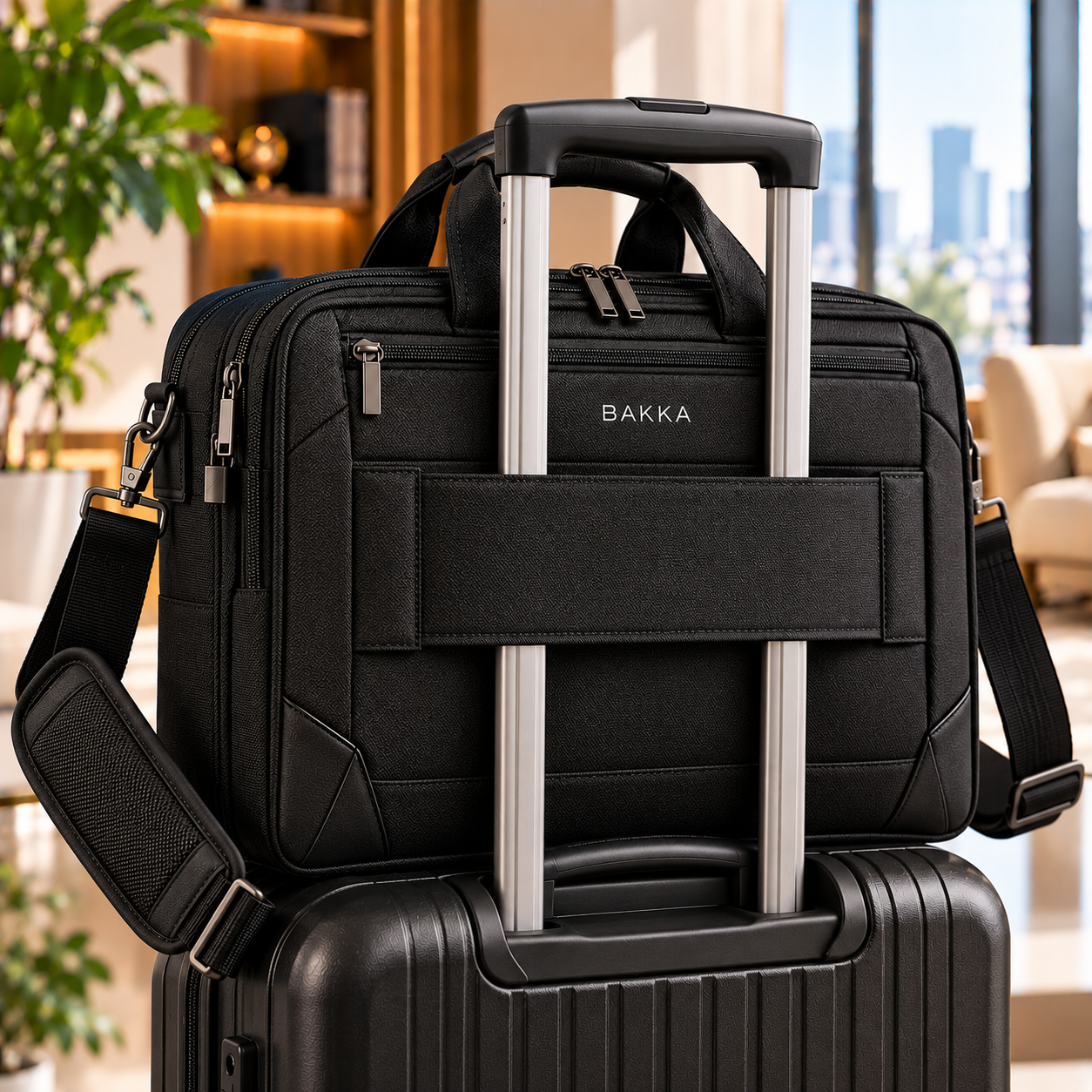 Travel Messenger with Trolley Sleeve