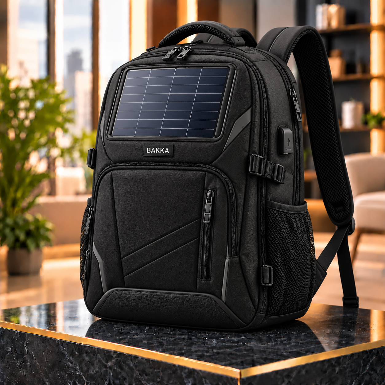  Solar-Powered Laptop Backpack 