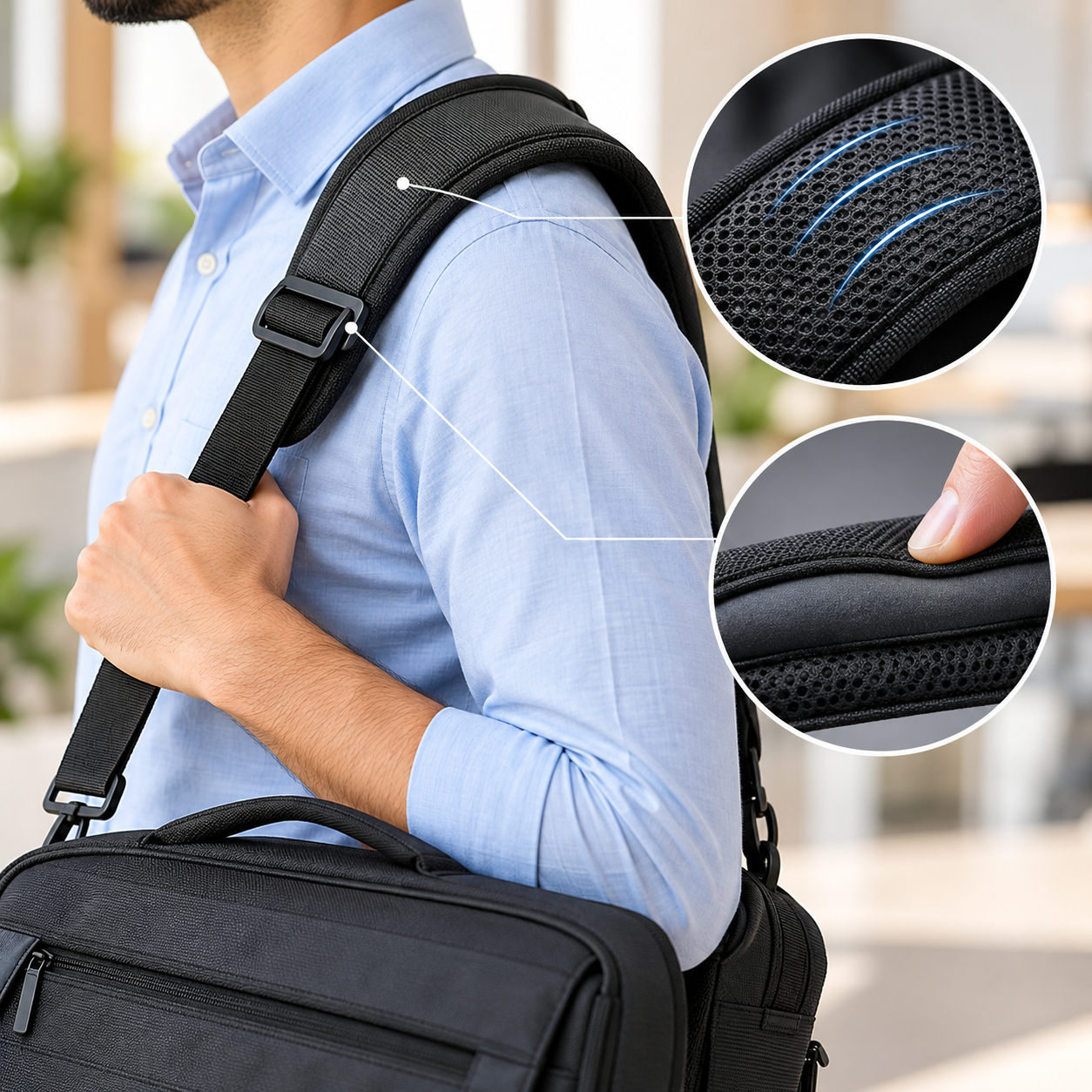 Non-Slip Padded Shoulder Strap